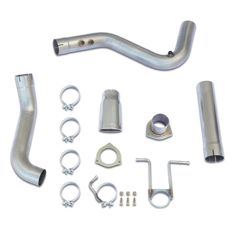 2007-2019 6.6L Duramax 304 Stainless Steel Cat Back Performance Exhaust System with Polished Tip - View 2 | Dirty Garage