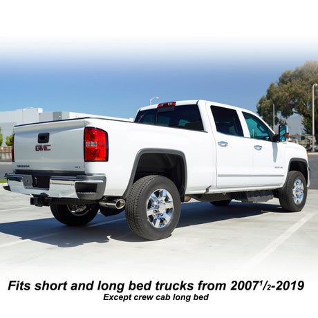 2007-2019 6.6L Duramax 304 Stainless Steel Cat Back Performance Exhaust System with Polished Tip - View 5 | Dirty Garage