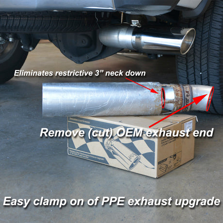 2007-2019 6.6L Duramax 304 Stainless Steel Four Inch Performance Exhaust Upgrade Polished - View 4 | Dirty Garage