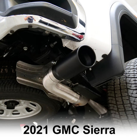 Universal 2020+ 6.6L Duramax 304 Stainless Steel Four Inch Performance Exhaust Upgrade Black - View 5 | Dirty Garage