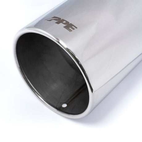 Universal Exhaust Tip Stainless Silver Polished - View 2 | Dirty Garage