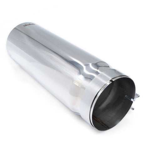 Universal Exhaust Tip Stainless Silver Polished - View 3 | Dirty Garage
