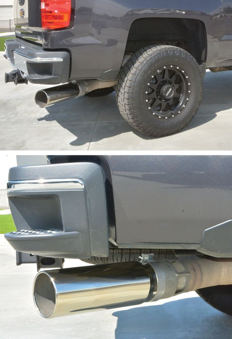 Universal Exhaust Tip Stainless Silver Polished - View 4 | Dirty Garage