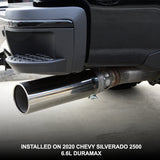 Universal 6.6L Duramax 304 Stainless Steel Exhaust Tip (Black) - View 4 | Dirty Garage