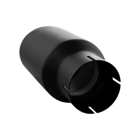 Universal 3.5-inch 304 Stainless Steel Black Exhaust Tip - View 2 | Dirty Garage