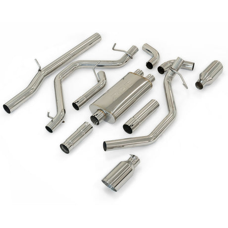Universal Exhaust Cat Back w/tips Pol/Blk - View 6 | Dirty Garage