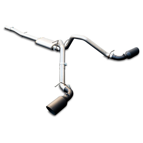 2014-2018 Exhaust Cat Back 2.5 Inch w/Dual Tips Pol/Blk 4.3L 5.3L 2019 Classic Body - View 2 | Dirty Garage