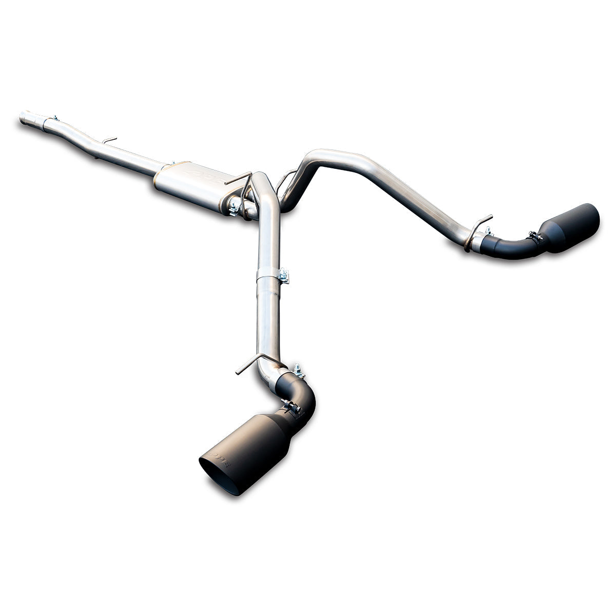 2014-2018 Exhaust Cat Back 2.5 Inch w/Dual Tips Pol/Pol 4.3L 5.3L 2019 Classic Body - View 2 | Dirty Garage