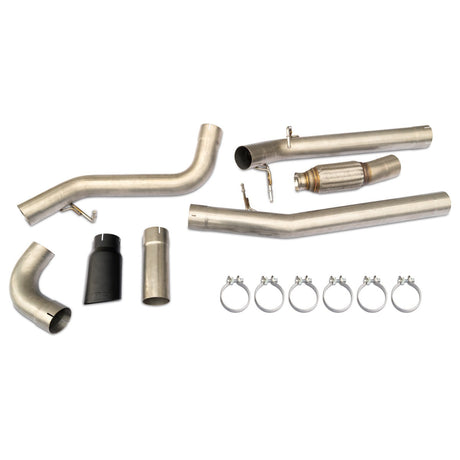 2020-2023 3.0L Duramax 304 Stainless Steel Cat Back Performance Exhaust Kit - Single Exit - View 2 | Dirty Garage