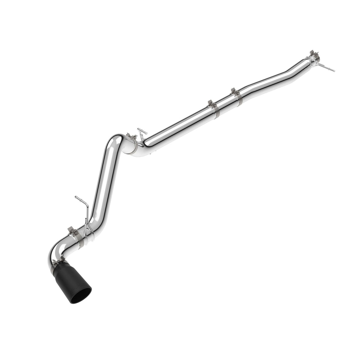 2023-2025 3.0L Duramax 304 Stainless Steel DPF-Back Performance Exhaust Kit - Single Exit Polished Pipe Black Tip | Dirty Garage