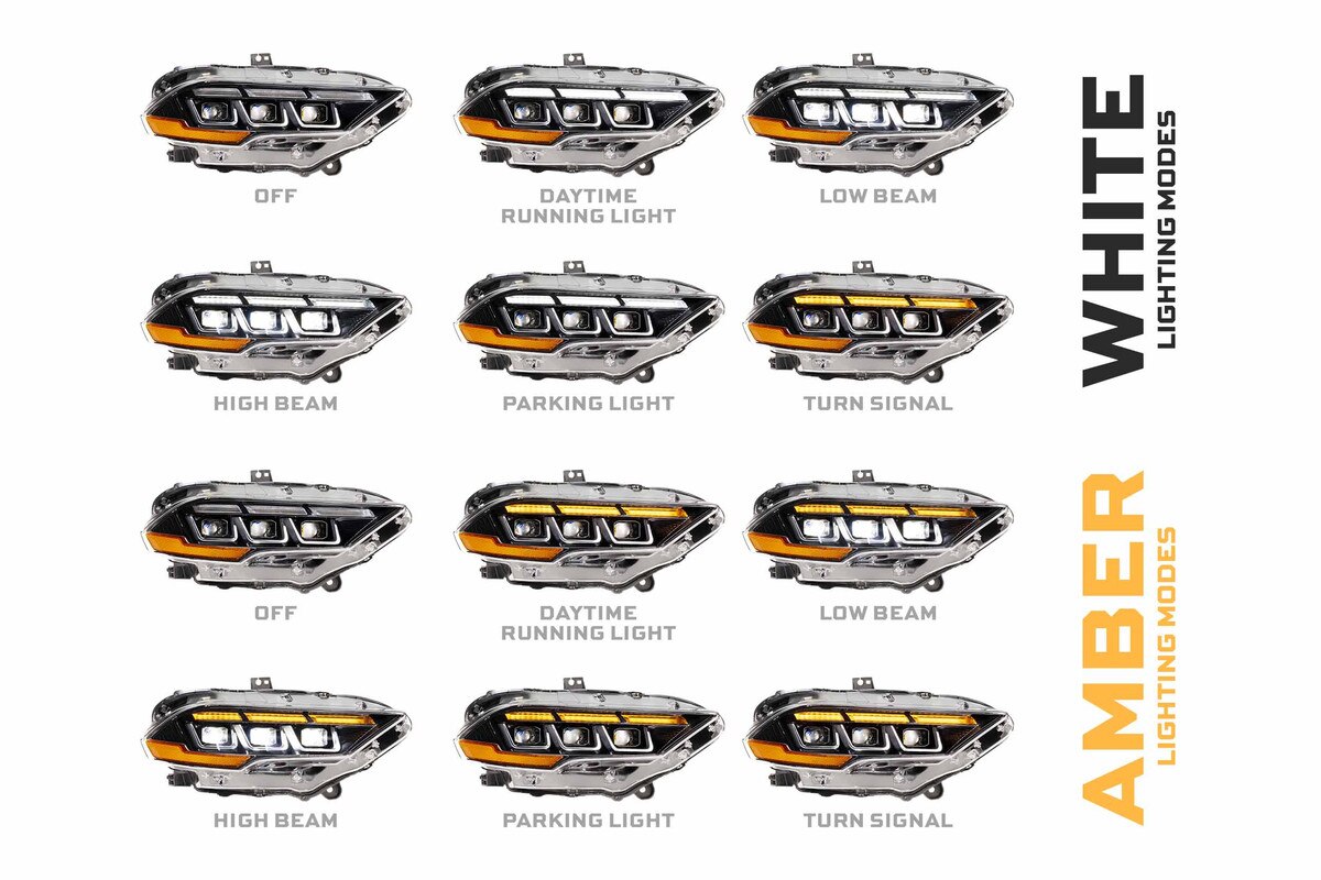 2018-2023 Mustang XB LED Headlights Set (LF2-414)