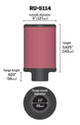 Universal Filter Universal Rubber Filter 3.5in Flange ID x 5in OD x 5.625in H | Dirty Garage