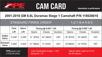 Universal 6.6L Duramax Stage 1 Performance Camshaft Standard Fire Performance - View 4 | Dirty Garage