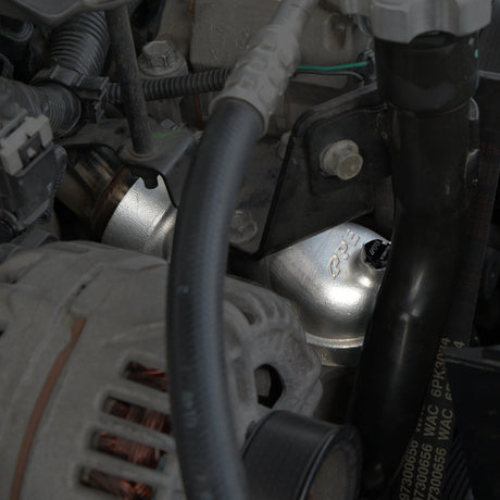 2004-2010 6.6L Duramax Thermostat Housing Cover LLY LBZ LMM Raw - View 2 | Dirty Garage