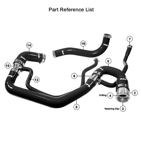 2006-2010 Coolant Hose Kit LBZ LMM Black - View 2 | Dirty Garage