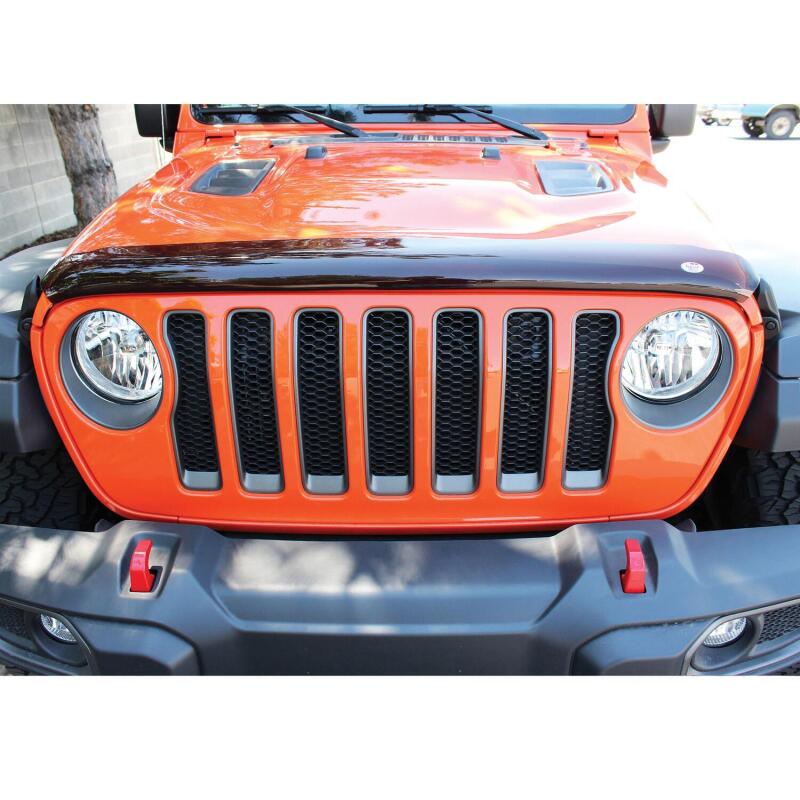 2018-2025 Jeep Wrangler JL Platinum Bug Shield - Smoke - View 2 | Dirty Garage
