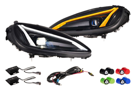 XB LED Headlights: Corvette C6 (05-13) (C8 Style / Set) - View 5 | Dirty Garage
