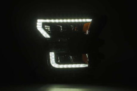 2015-2020 F-150 & Raptor Nova-Series LED Projector Headlights Plank Style Alpha Black Sequential Signal - View 4 | Dirty Garage