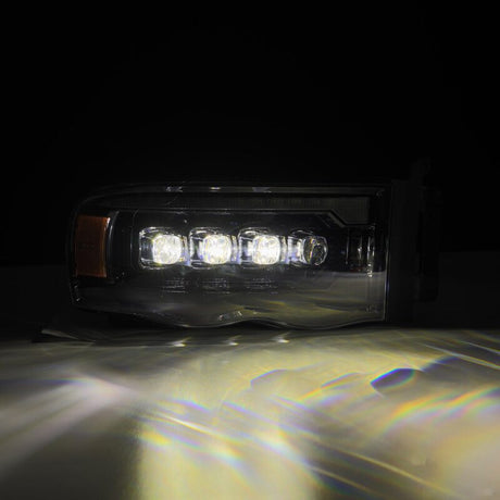 2002-2005 Ram HD Nova-Series LED Projector Alpha Black Headlights Active Light Sequential Signal - View 3 | Dirty Garage