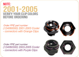 2003-2005 6.6L DURAMAX PERFORMANCE TRANSMISSION COOLER PURPLE CLIPS - View 2 | Dirty Garage