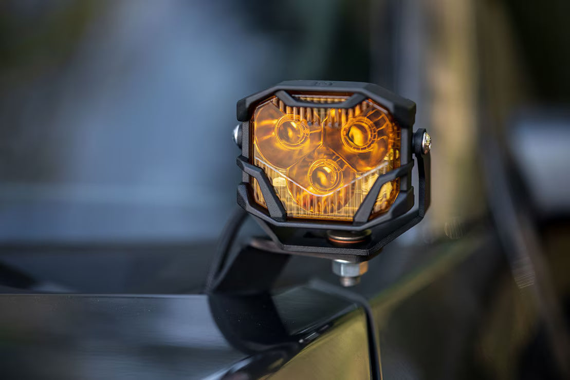 2014-2018 GMC 1500 2Banger Led Ditch Light Brackets - View 4 | Dirty Garage