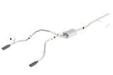 Borla 14 Silv/Sierra C/B Exhaust ATAK 1500 5.3L V8 AT/MT 2&4WD Ext Cab (78.7) WB - Black Chrome | Dirty Garage