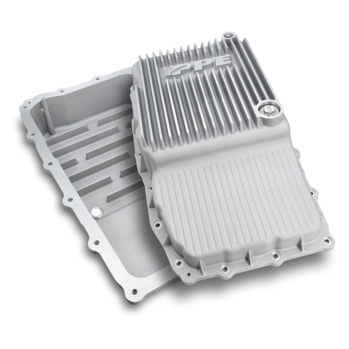 2018-2021 w/ 10L80 Transmission Heavy-Duty Cast Aluminum Transmission Pan Raw - View 17 | Dirty Garage