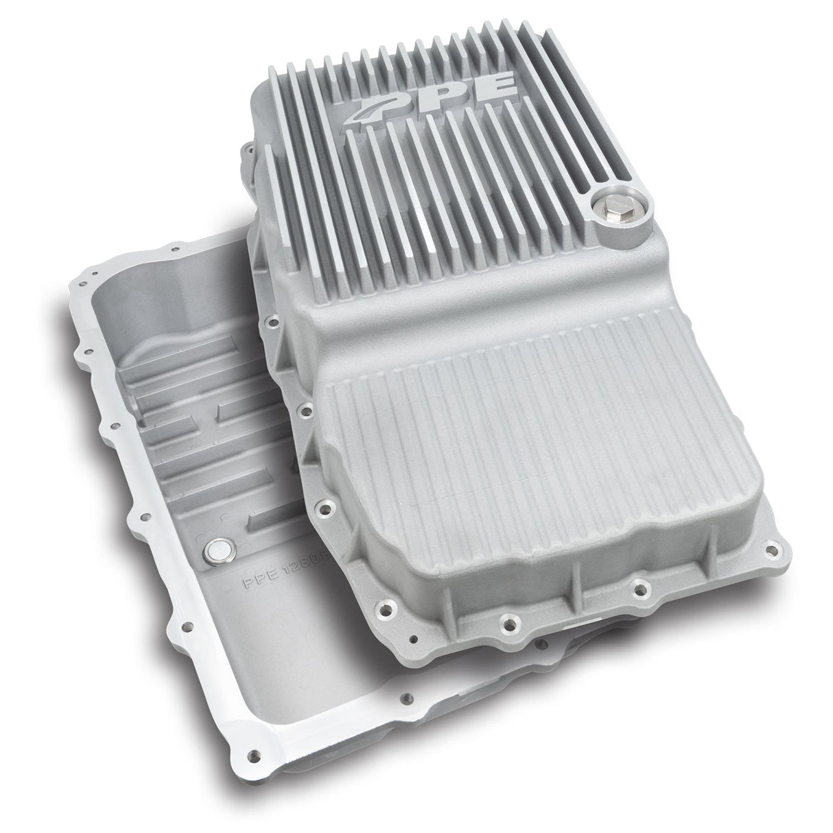 Universal w/ 10L80 Heavy-Duty Deep Cast Aluminum Transmission Pan Raw - View 11 | Dirty Garage