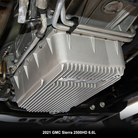 2020-2023 6.6L Duramax w/ 10L1000 Transmission - Heavy-Duty Cast Deep Transmission Pan Raw - View 8 | Dirty Garage