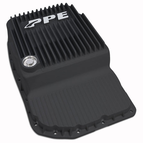 2007-2015 w/ 6L80 Heavy-Duty Cast Aluminum Transmission Pan Black - View 2 | Dirty Garage
