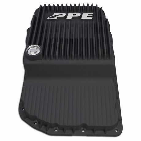 2007-2015 w/ 6L80 Heavy-Duty Cast Aluminum Transmission Pan Black - View 3 | Dirty Garage