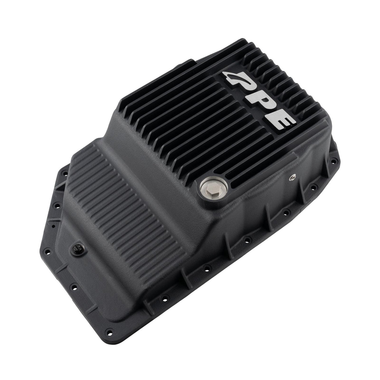 2007-2023 6L90 Heavy-Duty Cast Aluminum Transmission Pan Black - View 2 | Dirty Garage
