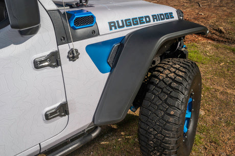 Rugged Ridge Max Terrain Fender Flare Set F & R 18-22 Jeep Wrangler JL - View 3 | Dirty Garage