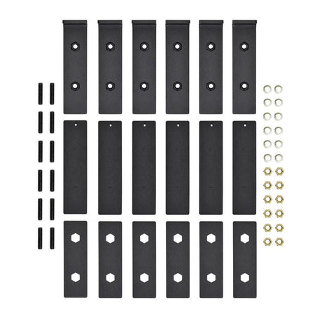 Universal 79" Black Grate Steps Running Boards - View 9 | Dirty Garage