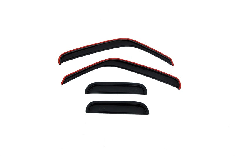 1999-2011 Ranger Fixed Window Ventvisor Outside Mount Window Deflectors 4-Piece Smoke - View 10 | Dirty Garage