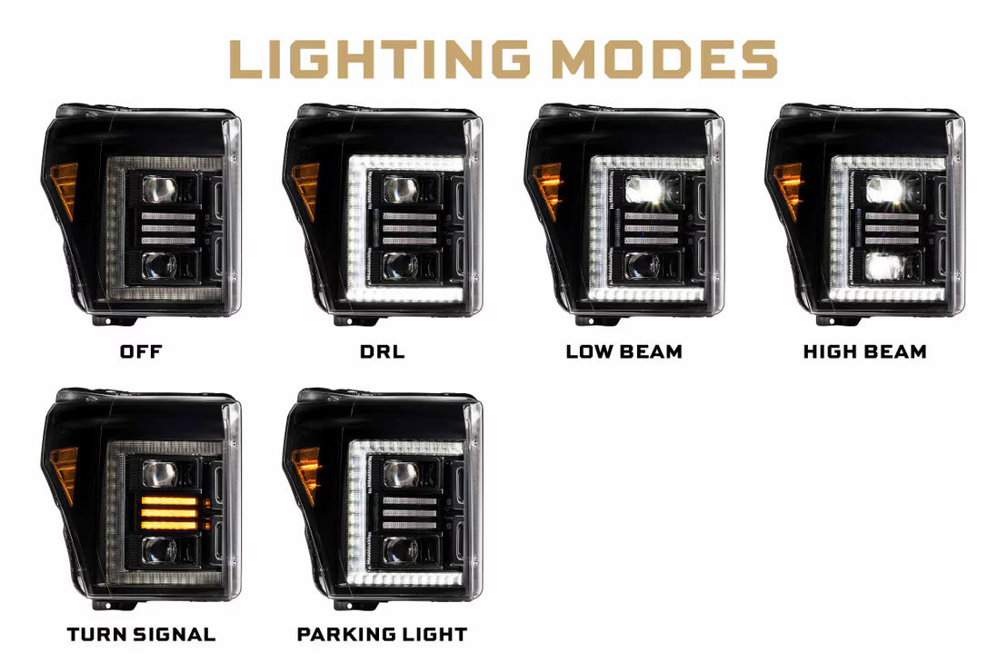 2011-2016 Super Duty XB Hybrid LED Headlights (LF553.2) - View 5 | Dirty Garage