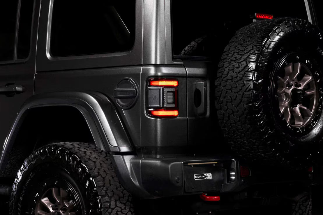 2018-2024 Wrangler XB LED Smoked Lens Tail Lights - View 4 | Dirty Garage