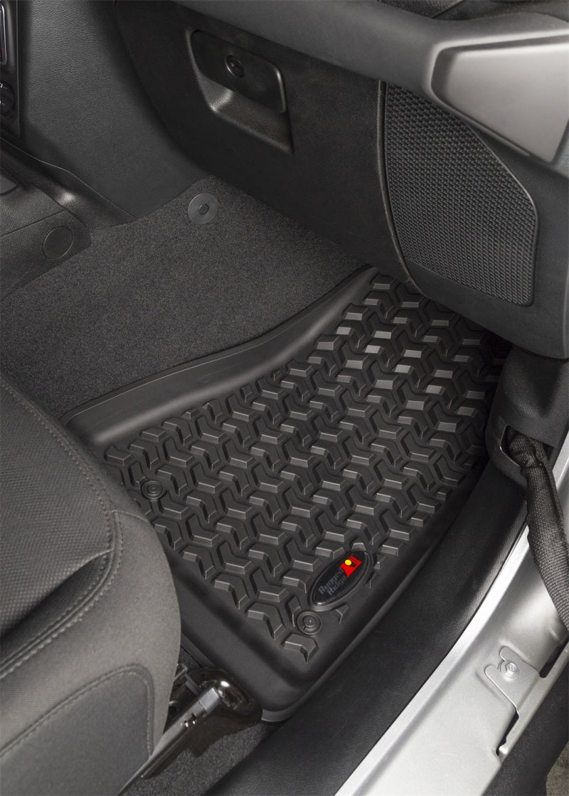 Rugged Ridge Floor Liner Front Black 2018-2020 Jeep Wrangler 2020 Gladiator JL / JT - View 3 | Dirty Garage