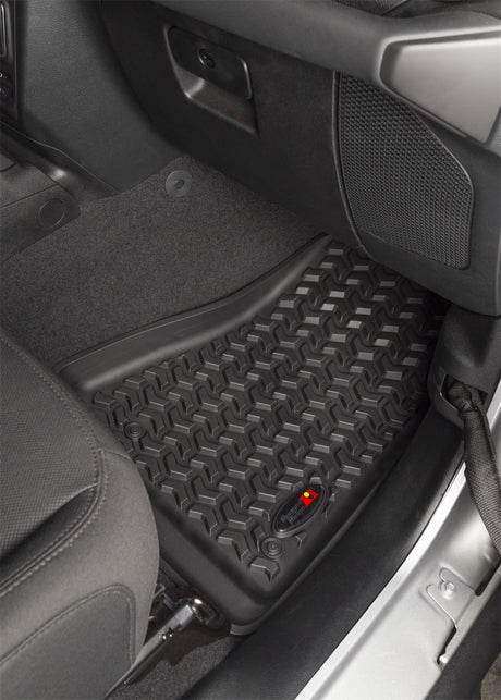 Rugged Ridge Floor Liner Front Black 2018-2020 Jeep Wrangler 2020 Gladiator JL / JT - View 3 | Dirty Garage