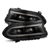 2015-2023 Charger Luxx-Series LED Projector Alpha-Black Headlights Active Light Sequential Signal Switchback DRL | Dirty Garage
