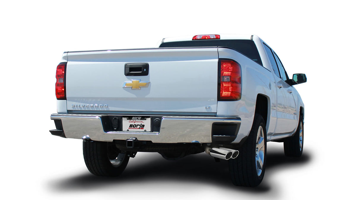 2014-2019 GM 1500 Cat-Back Exhaust S-Type w/ Chrome Tips - View 2 | Dirty Garage