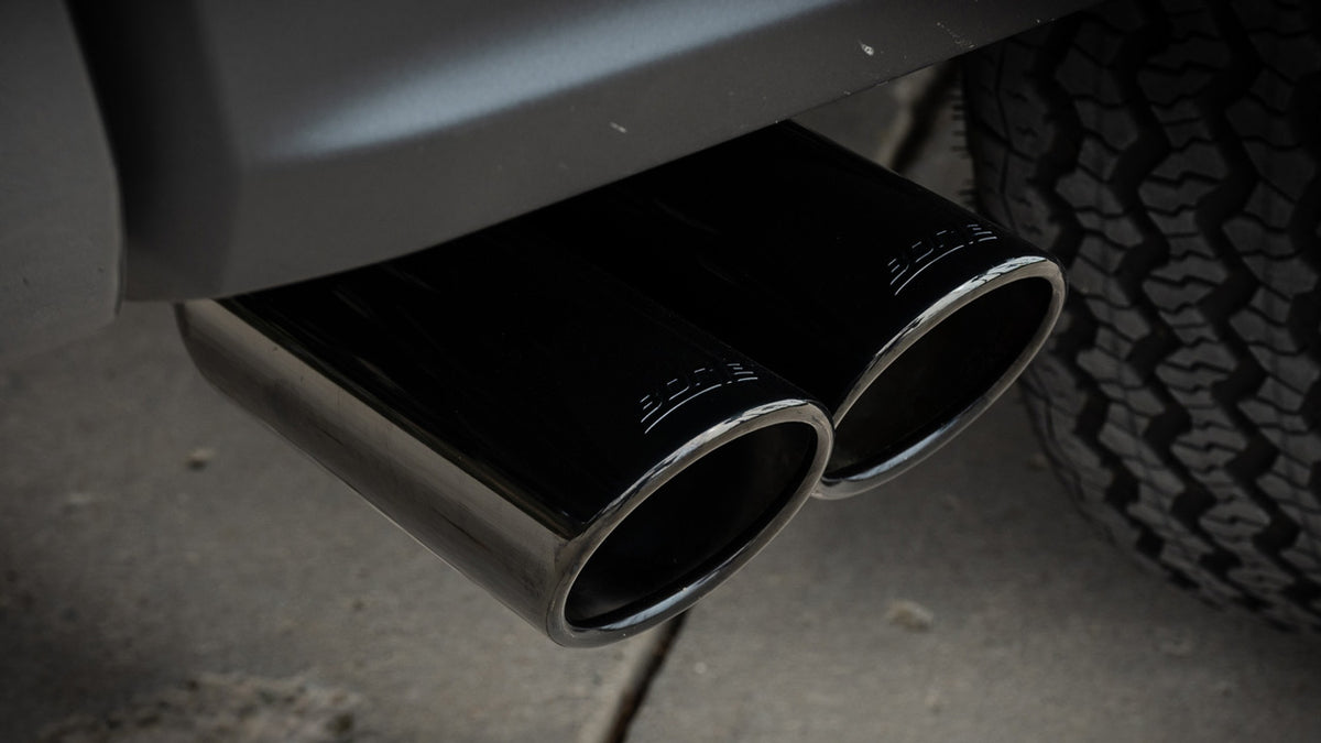 2024-2025 Ranger 2.7L Crew Cab 5' Box Cat-Back S-Type Exhaust w/ Black Tips - View 2 | Dirty Garage