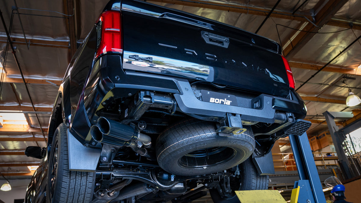 2024-2026 Tacoma 2.4L S-Type Cat-Back Exhaust System w/ Black Chrome Tips - View 2 | Dirty Garage