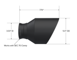 2015-2023 Dodge Charger 5.7L 6.2L 6.4L T304 3" ID 5" OD 8" Length Angle Cut Black Tip - View 2 | Dirty Garage
