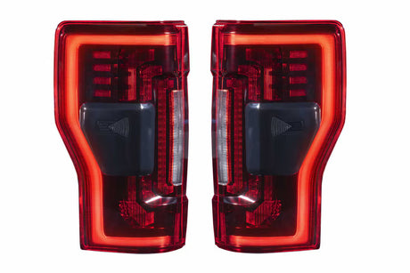 2017-2022 Superduty XB LED Tail Lights Pair Red - View 3 | Dirty Garage