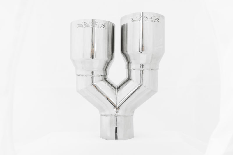 Universal T304 SS Dual Tip 3.5" OD 2.5" Inlet - View 3 | Dirty Garage