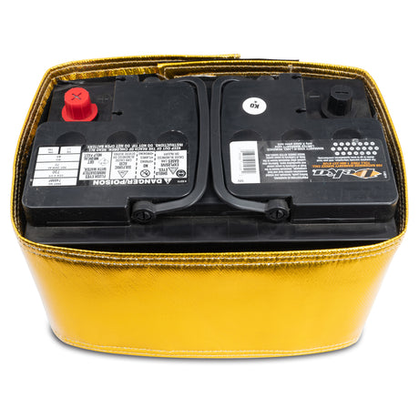 Universal Heat Shield Battery Side Post Gold - View 2 | Dirty Garage