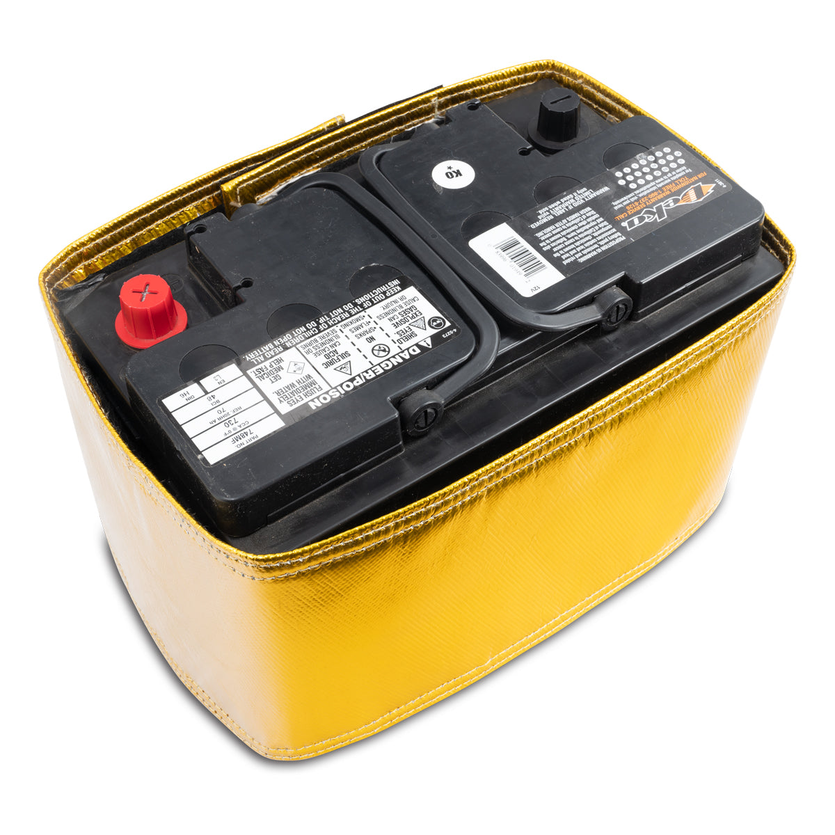 Universal Heat Shield Battery Side Post Gold - View 3 | Dirty Garage