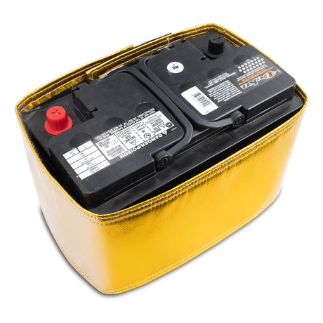 Universal Heat Shield Battery Side Post Gold - View 3 | Dirty Garage