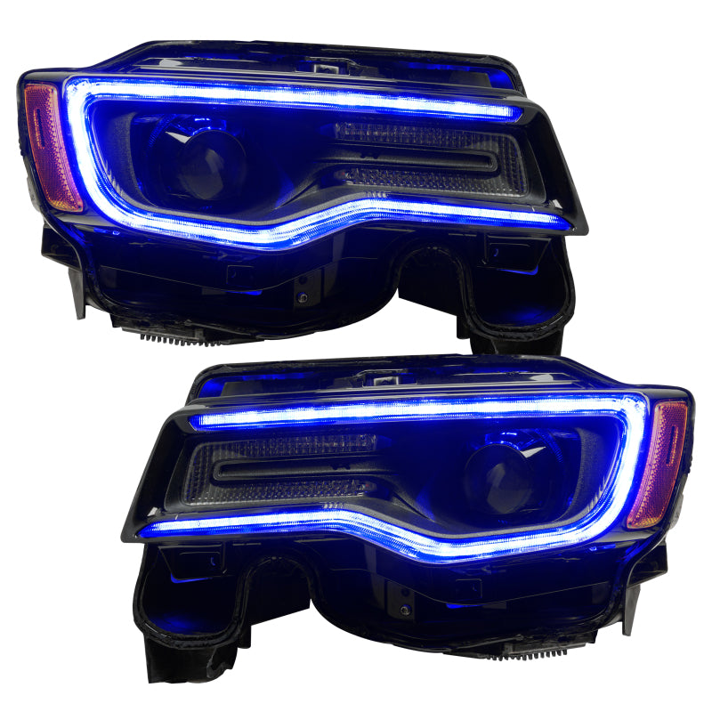 2014-2021 Grand Cherokee Headlight DRL Upgrade Kit w/ Dynamic ColorSHIFT - View 2 | Dirty Garage